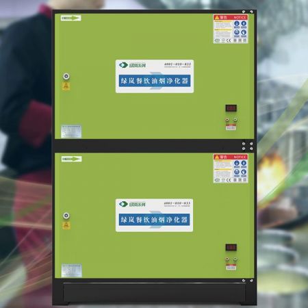 綠嵐28000風量低空直排靜電式餐飲廚房油煙凈化器設備98%凈化效率